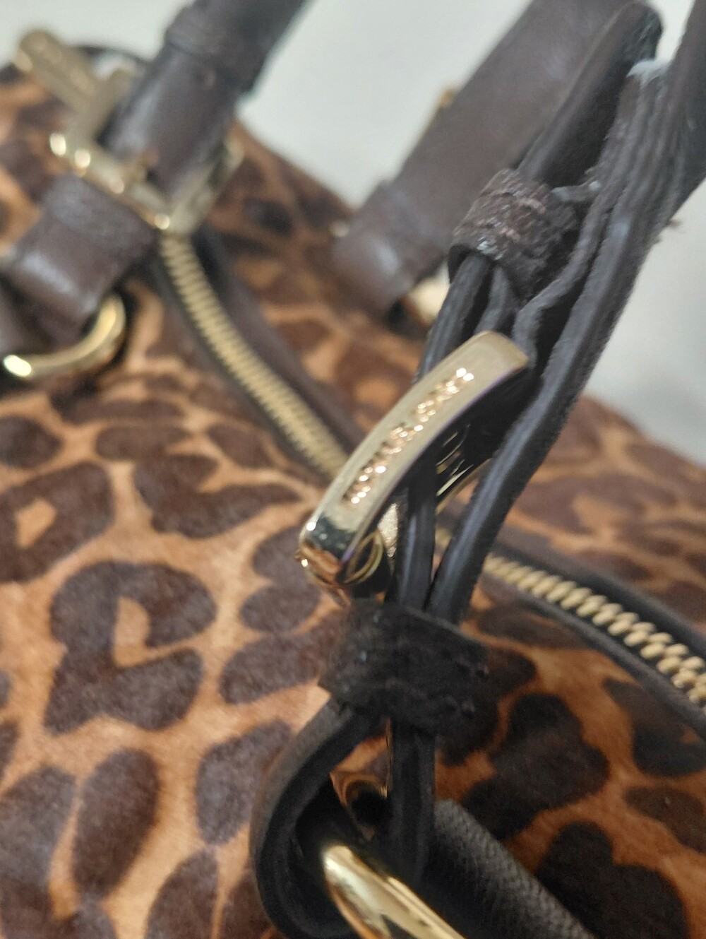 Michael Kors Brown Leopard Print Satchel Shoulder Hand Bag - Picture 6 of 13